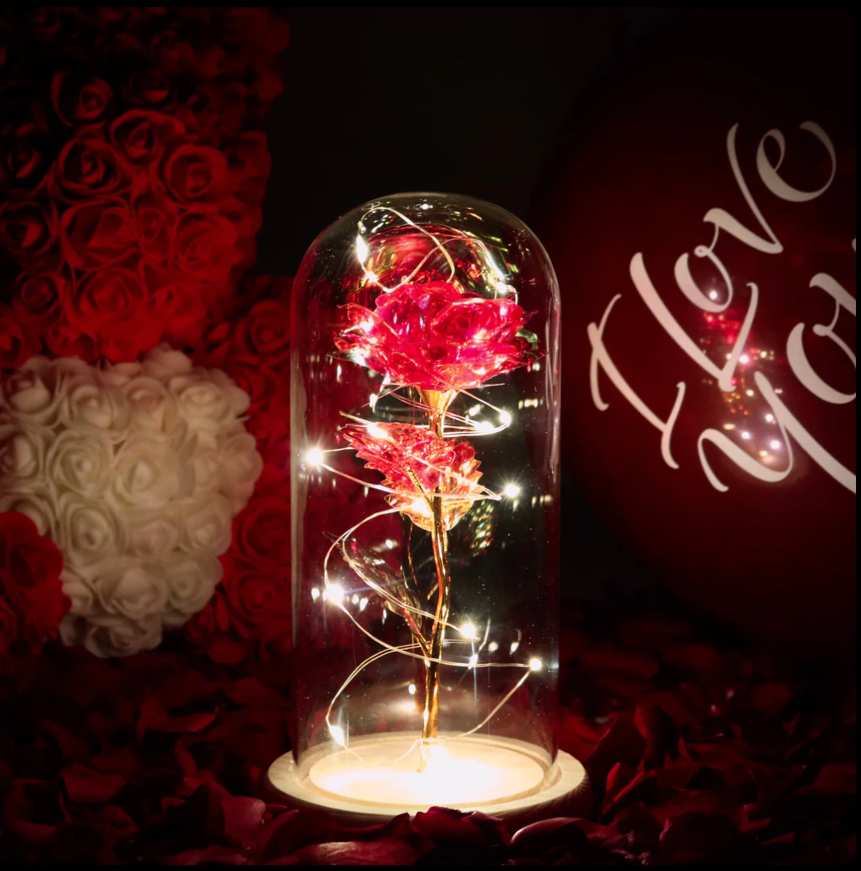 Rosa brillante encantada - Regalo por San balentín