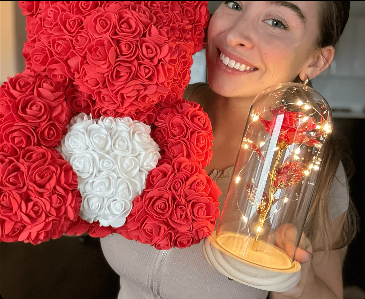 Rosa brillante encantada - Regalo por San balentín